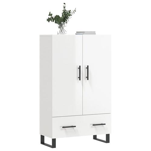 Skab 69,5x31x115 cm konstrueret træ hvid højglans