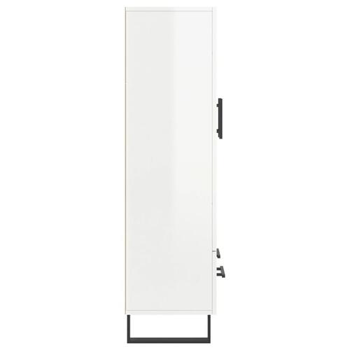Skab 69,5x31x115 cm konstrueret træ hvid højglans