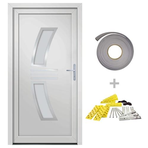Hoveddør 88x200 cm PVC hvid