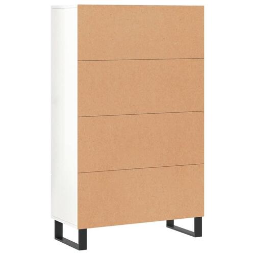 Skab 69,5x31x115 cm konstrueret træ hvid højglans