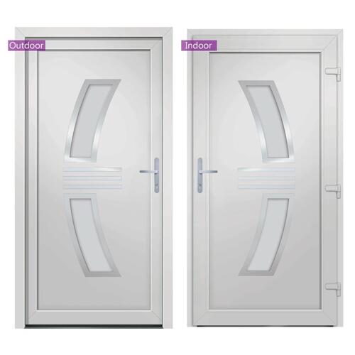 Hoveddør 88x200 cm PVC hvid