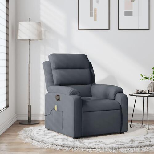 Massagestol velour mørkegrå