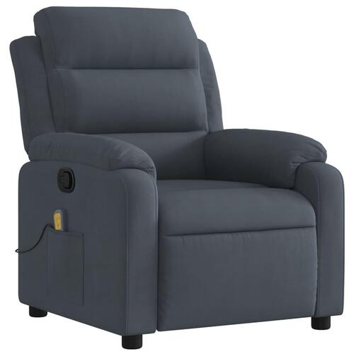Massagestol velour mørkegrå