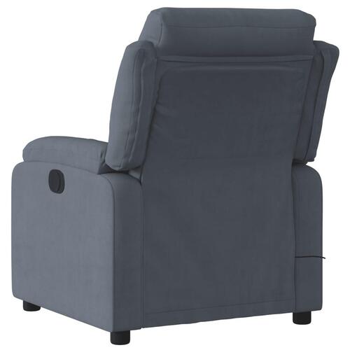 Massagestol velour mørkegrå
