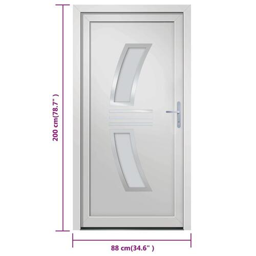 Hoveddør 88x200 cm PVC hvid