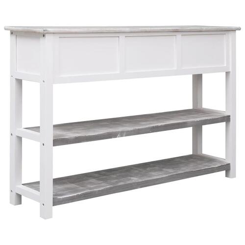 Konsolbord 115x30x76 cm træ antikgrå