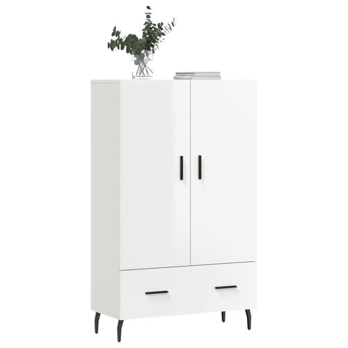 Skab 69,5x31x115 cm konstrueret træ hvid højglans