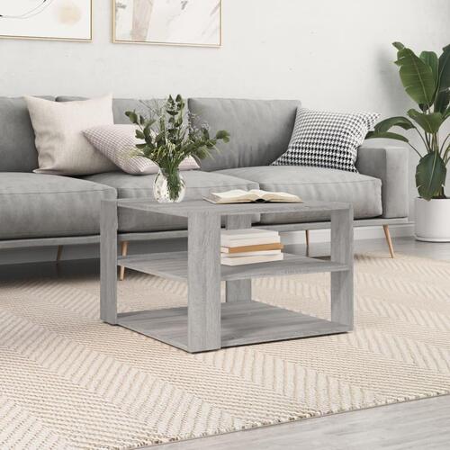 Sofabord 59,5x59,5x40 cm konstrueret træ grå sonoma-eg