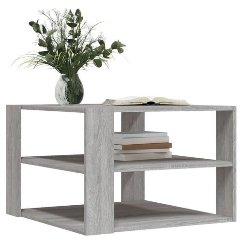 Sofabord 59,5x59,5x40 cm konstrueret træ grå sonoma-eg