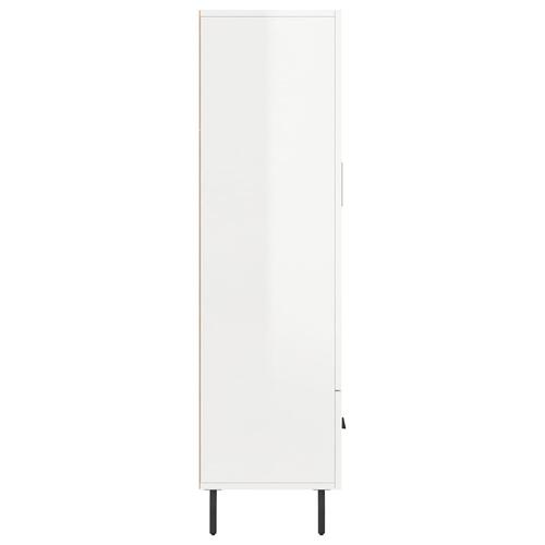 Skab 69,5x31x115 cm konstrueret træ hvid højglans