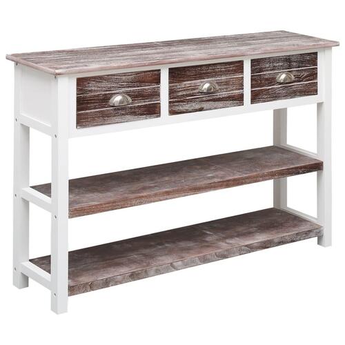 Konsolbord 115x30x76 cm træ antik brun