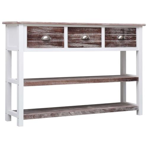 Konsolbord 115x30x76 cm træ antik brun