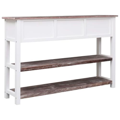 Konsolbord 115x30x76 cm træ antik brun