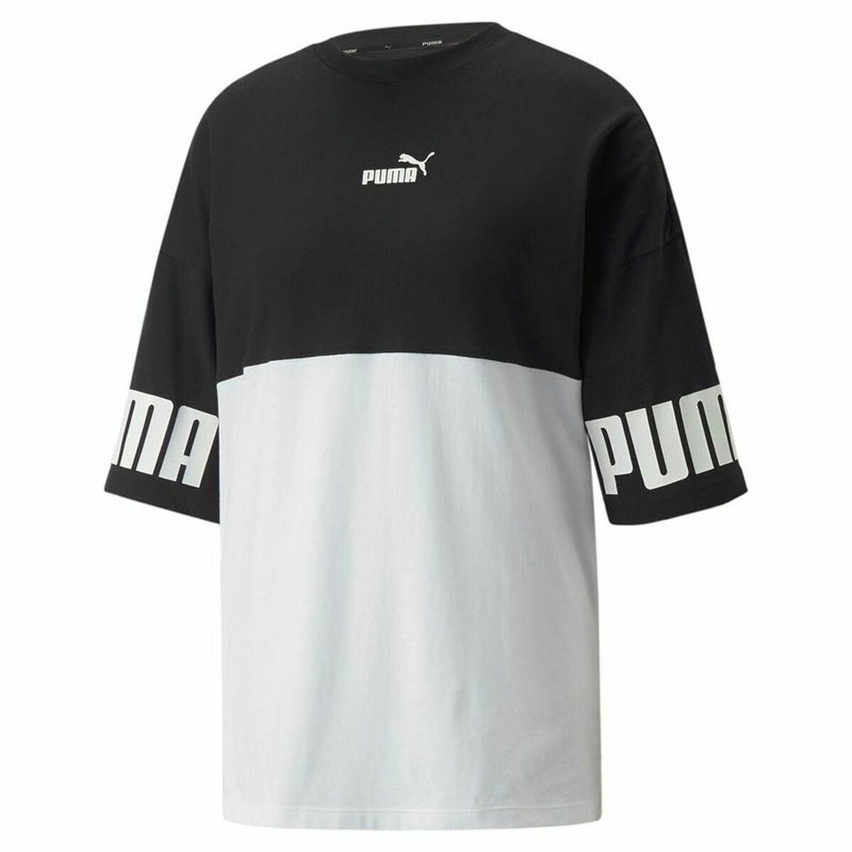Kortærmet T-shirt til Kvinder Puma Power Colorblock Hvid Sort S