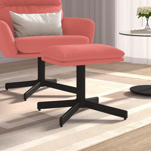 Fodskammel 60x60x36 cm fløjl lyserød