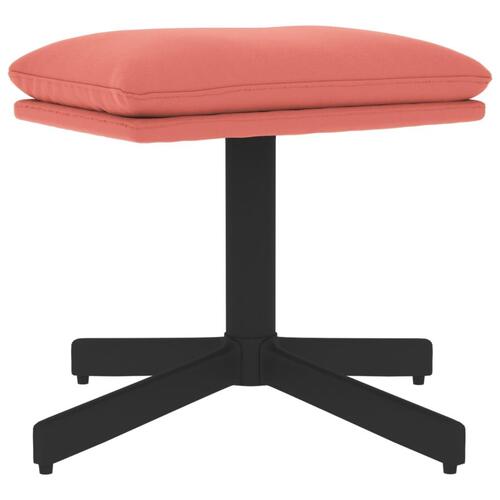 Fodskammel 60x60x36 cm fløjl lyserød