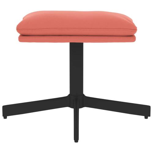 Fodskammel 60x60x36 cm fløjl lyserød