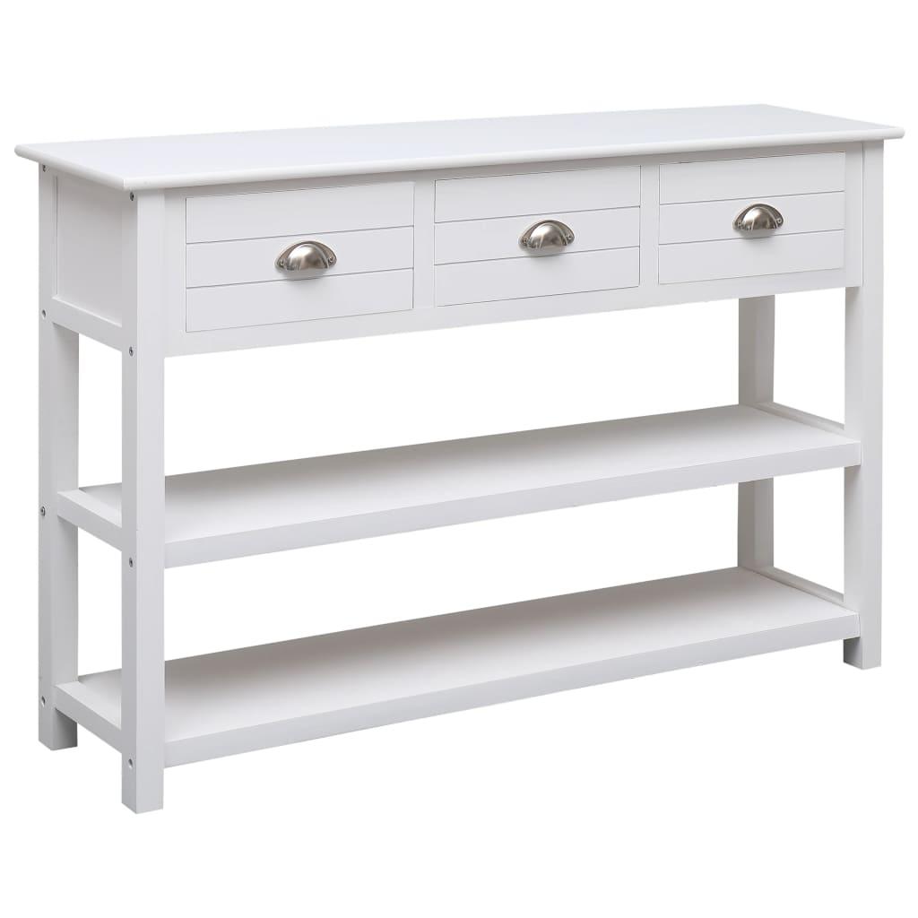 Konsolbord 115x30x76 cm træ hvid
