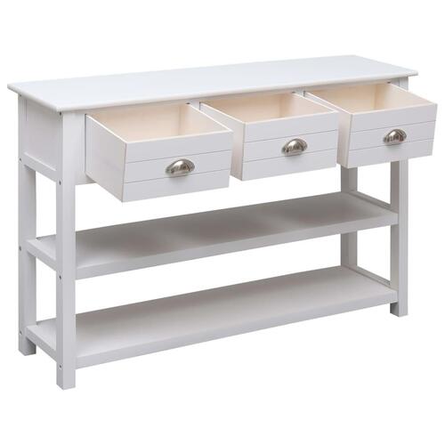 Konsolbord 115x30x76 cm træ hvid