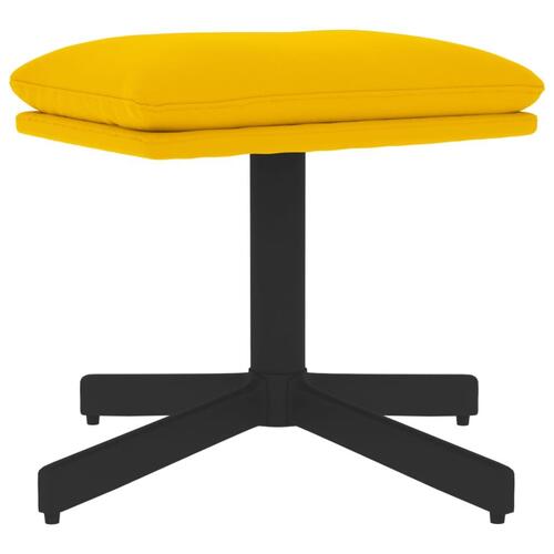 Fodskammel 60x60x36 cm fløjl sennepsgul