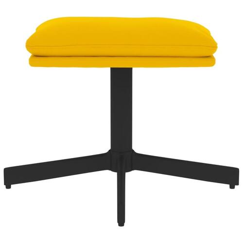 Fodskammel 60x60x36 cm fløjl sennepsgul