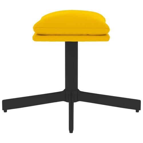 Fodskammel 60x60x36 cm fløjl sennepsgul