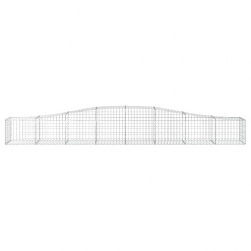 Buede gabionkurve - 3 stk. 400×50×40/60 cm i galvaniseret jern