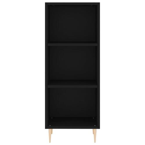 Skænk 34,5x32,5x90 cm konstrueret træ sort