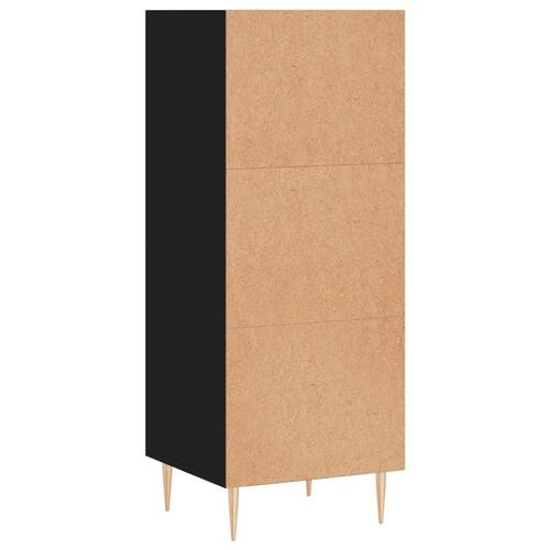 Skænk 34,5x32,5x90 cm konstrueret træ sort