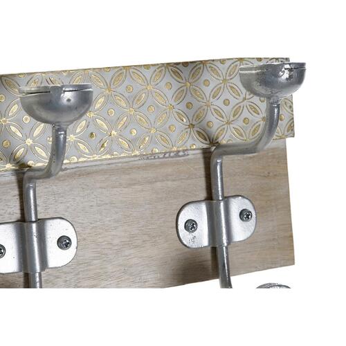 Knagerække til væggen 46 x 15 x 10 cm Metal Vintage Mangotræ Afklædt