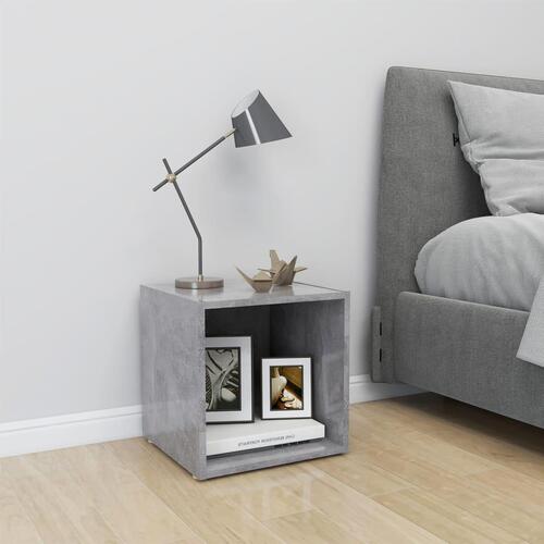 Tv-bord 37x35x37 cm konstrueret træ betongrå