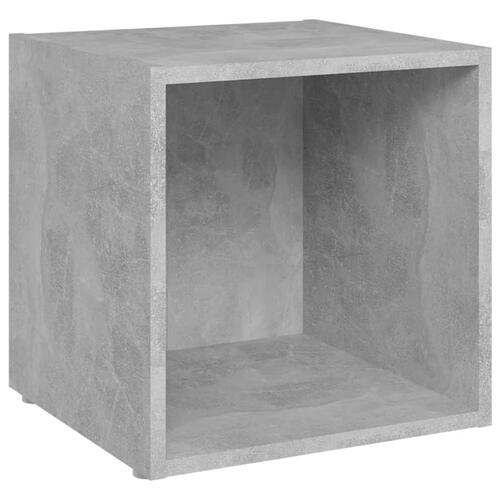 Tv-bord 37x35x37 cm konstrueret træ betongrå