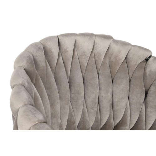 Barstol i metal og polyester - sort/beige 61 × 52 × 101 cm