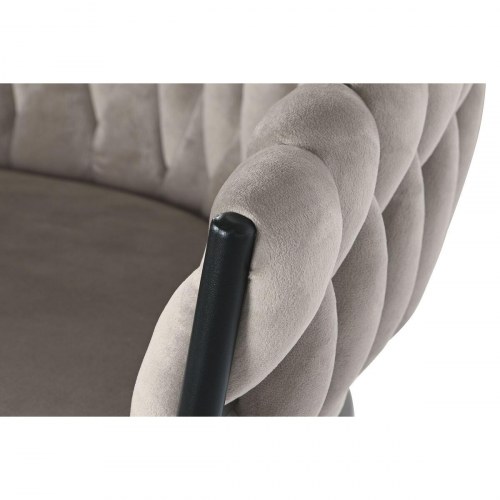 Barstol i metal og polyester - sort/beige 61 × 52 × 101 cm