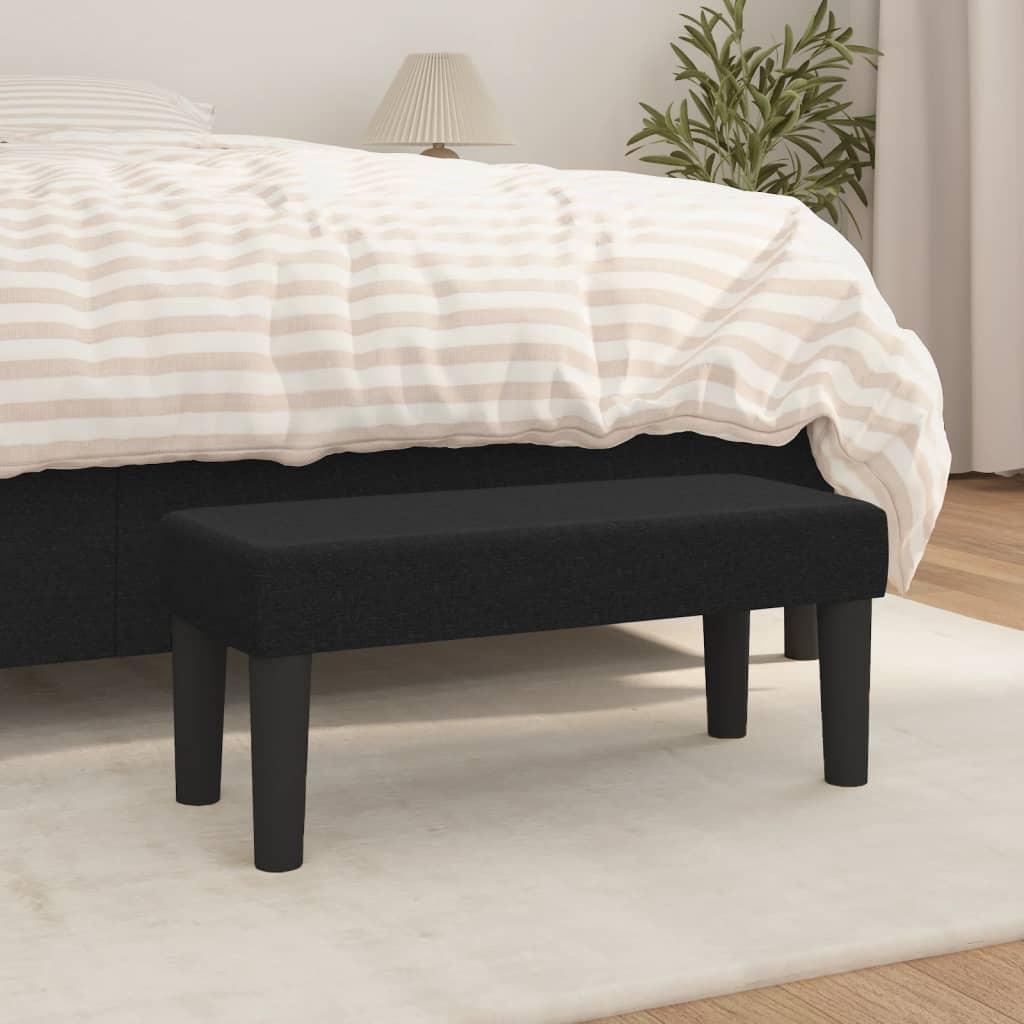 Bænk 70x30x30 cm stof sort