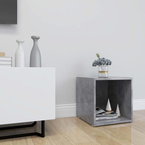 Tv-bord 37x35x37 cm konstrueret træ betongrå