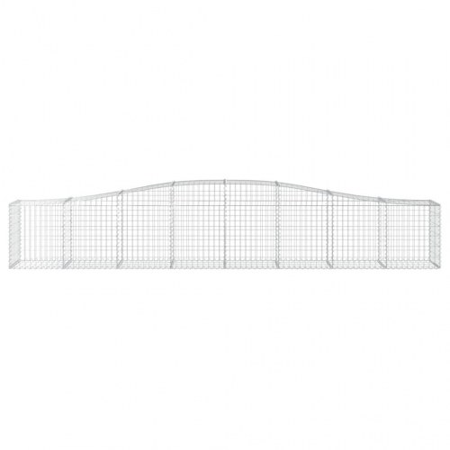 Buede gabionkurve - 6 stk. 400×50×60/80 cm i galvaniseret jern