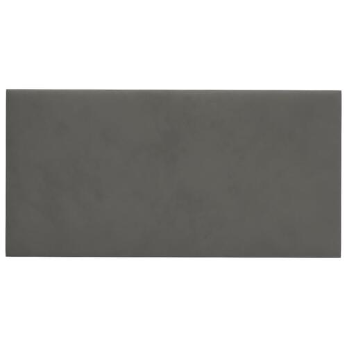 Vægpaneler 12 stk. 60x30 cm 2,16 m² fløjl mørkegrå