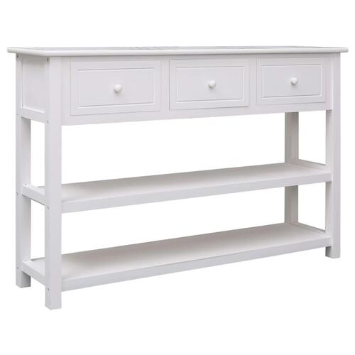 Konsolbord 115x30x76 cm træ hvid