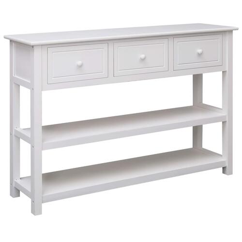 Konsolbord 115x30x76 cm træ hvid
