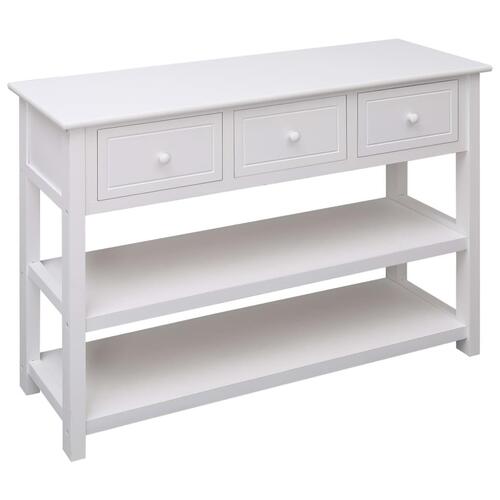 Konsolbord 115x30x76 cm træ hvid