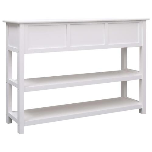 Konsolbord 115x30x76 cm træ hvid