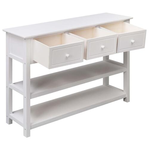 Konsolbord 115x30x76 cm træ hvid