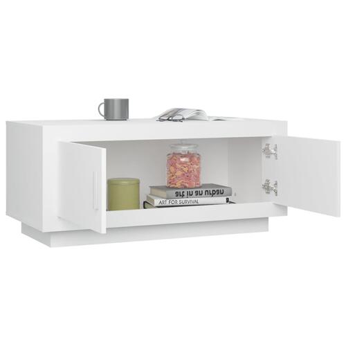 Sofabord 102x50x45 cm konstrueret træ hvid
