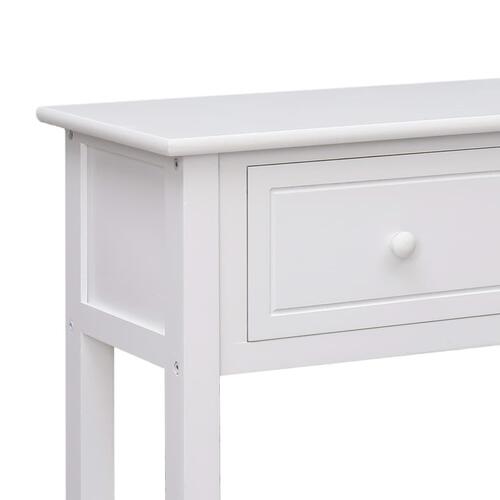 Konsolbord 115x30x76 cm træ hvid