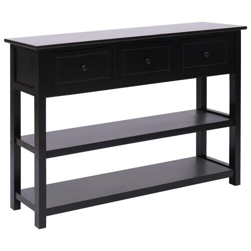 Konsolbord 115x30x76 cm træ sort