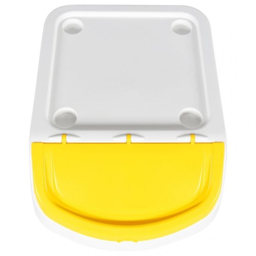 Stabelbare affaldsspande med låg 3 stk. PP 120 l hvid