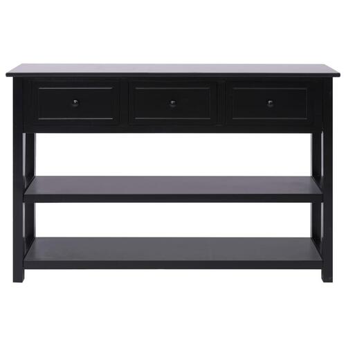 Konsolbord 115x30x76 cm træ sort