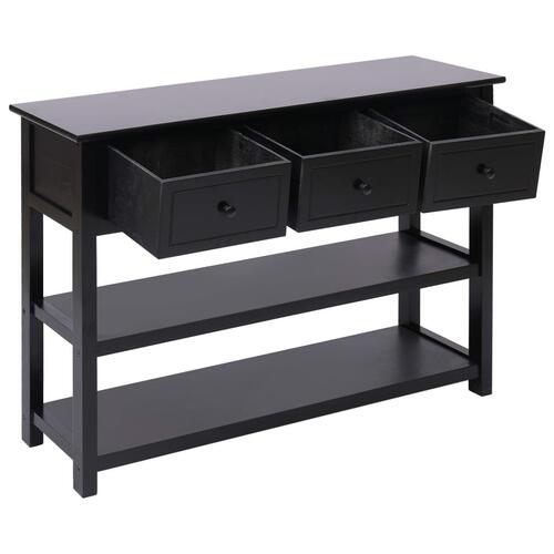 Konsolbord 115x30x76 cm træ sort
