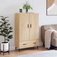 Skab 69,5x31x115 cm konstrueret træ sonoma-eg